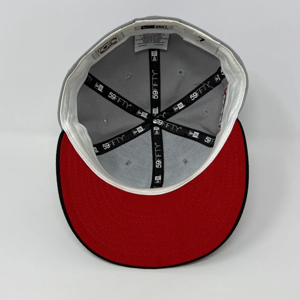 New Era 59FIFTY Chicago Cubs 1962 All Star Game Fitted Hat Grey Black Red Size 7